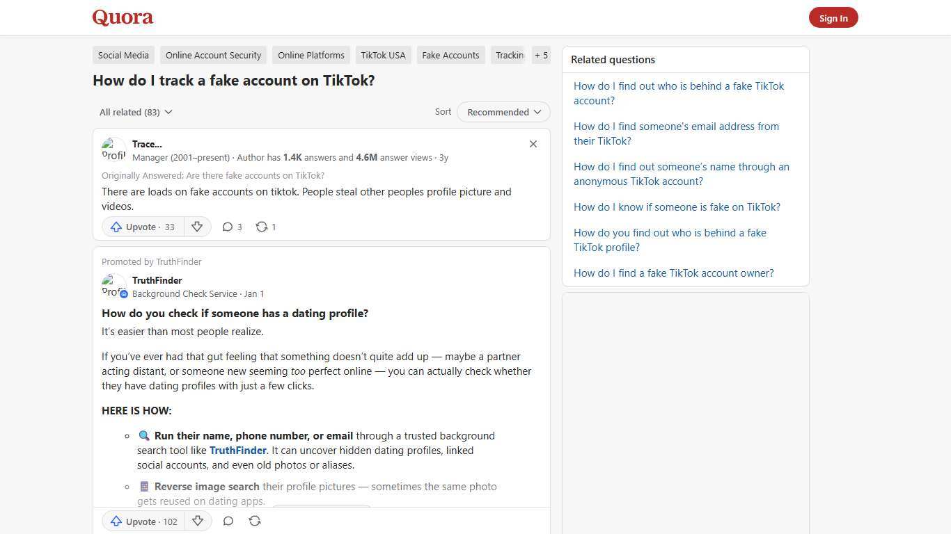 How to track a fake account on TikTok - Quora
