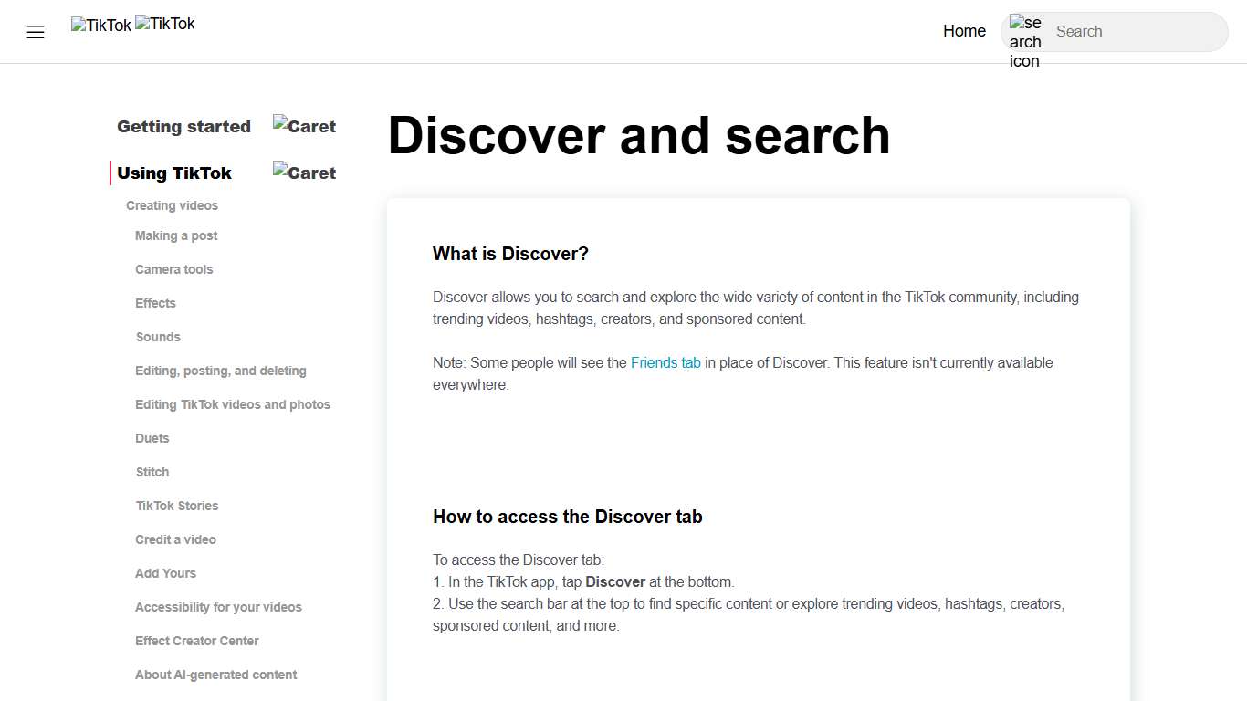 Discover and search