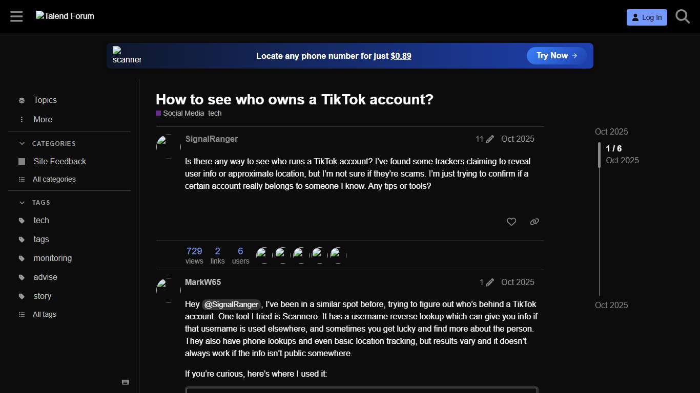 How to see who owns a TikTok account? - Talend Forum