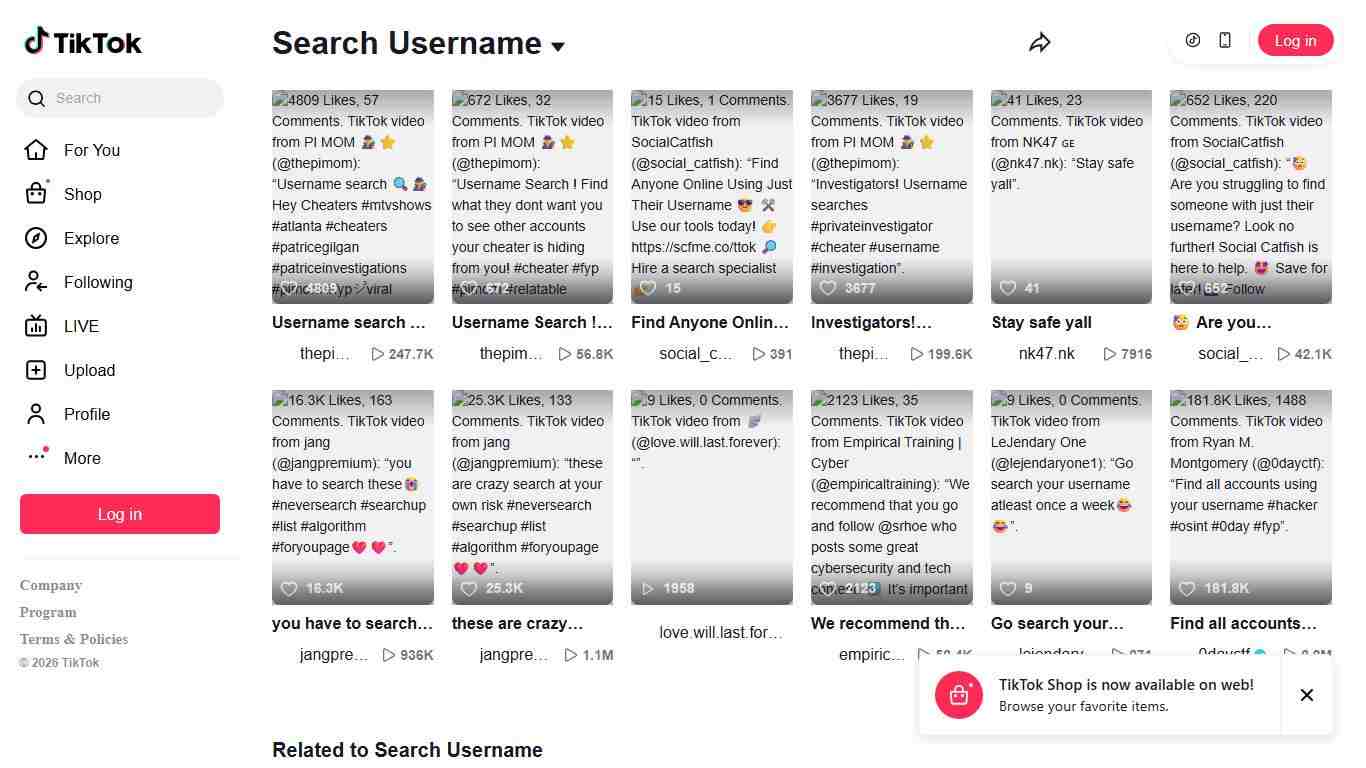 Search Username | TikTok